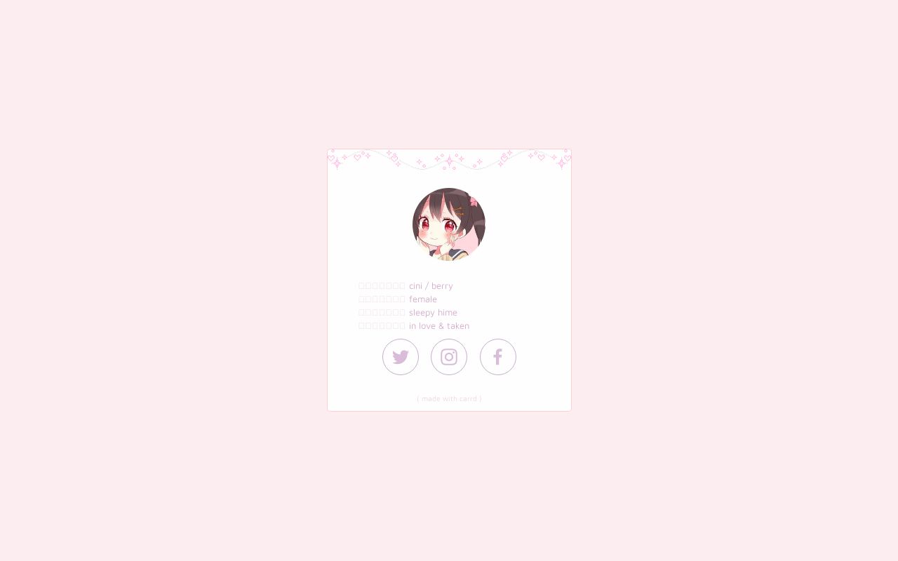 Carrd profile picture for @zoe